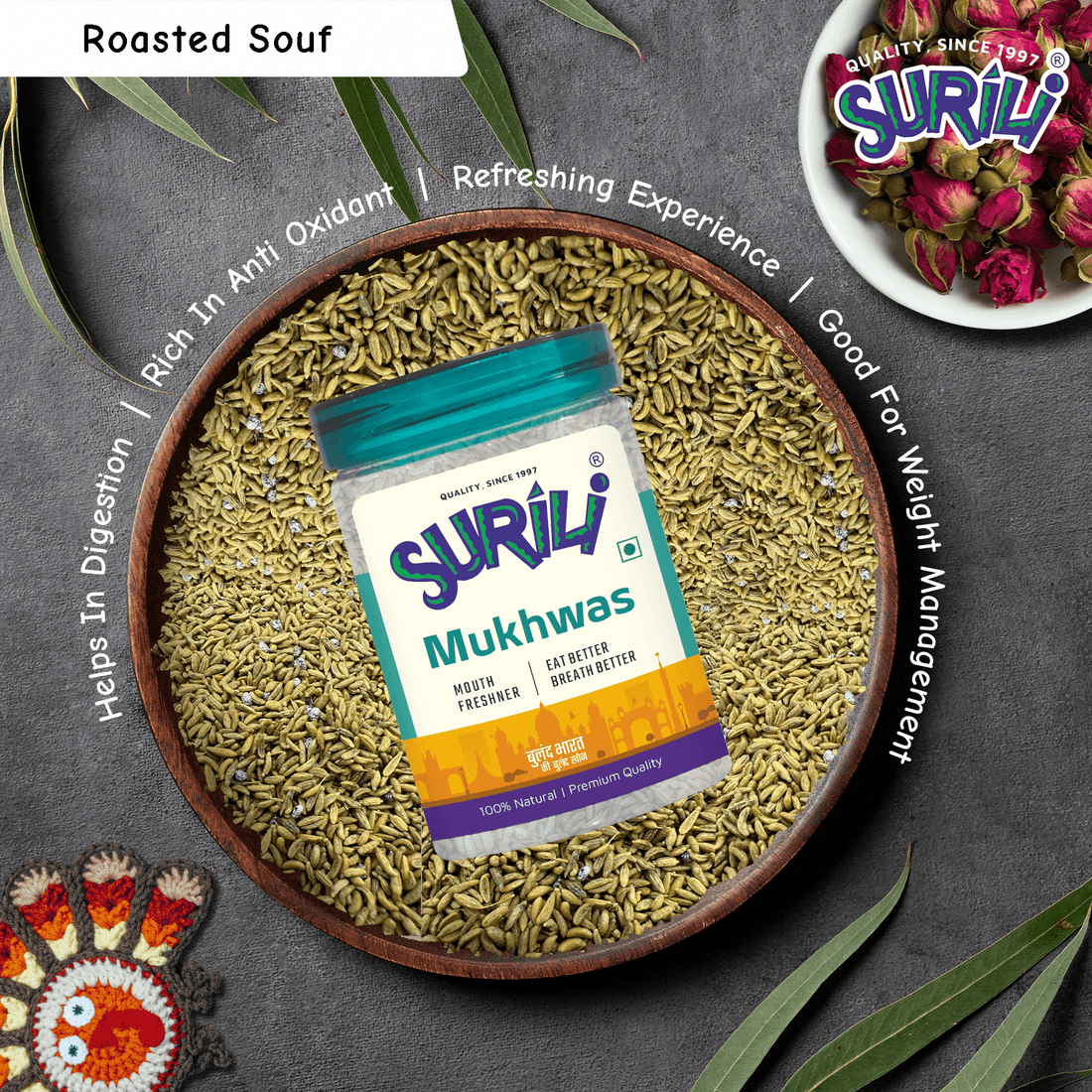 Sweet Roasted Souf - Refresh, Anytime Anywhere.
Surili Mukhwas