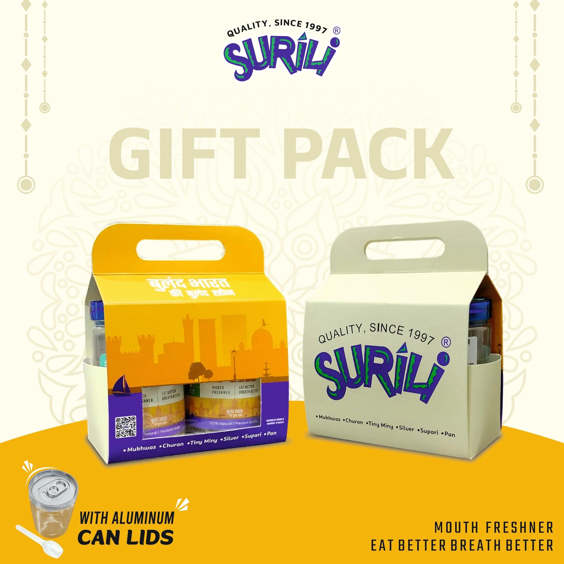 Gift set of 2 - Refresh, Anytime Anywhere.
Surili Mukhwas