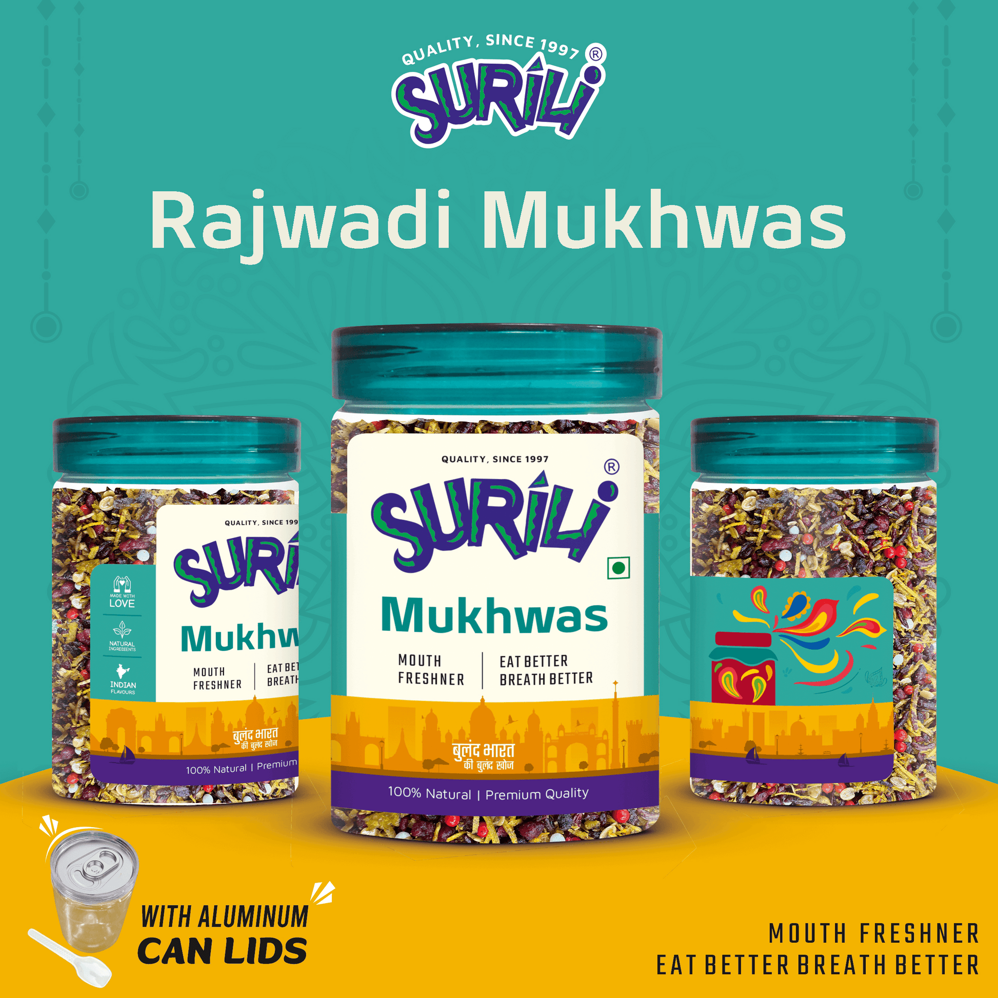 Rajwadi Mukhwas - Refresh, Anytime Anywhere.
Surili Mukhwas