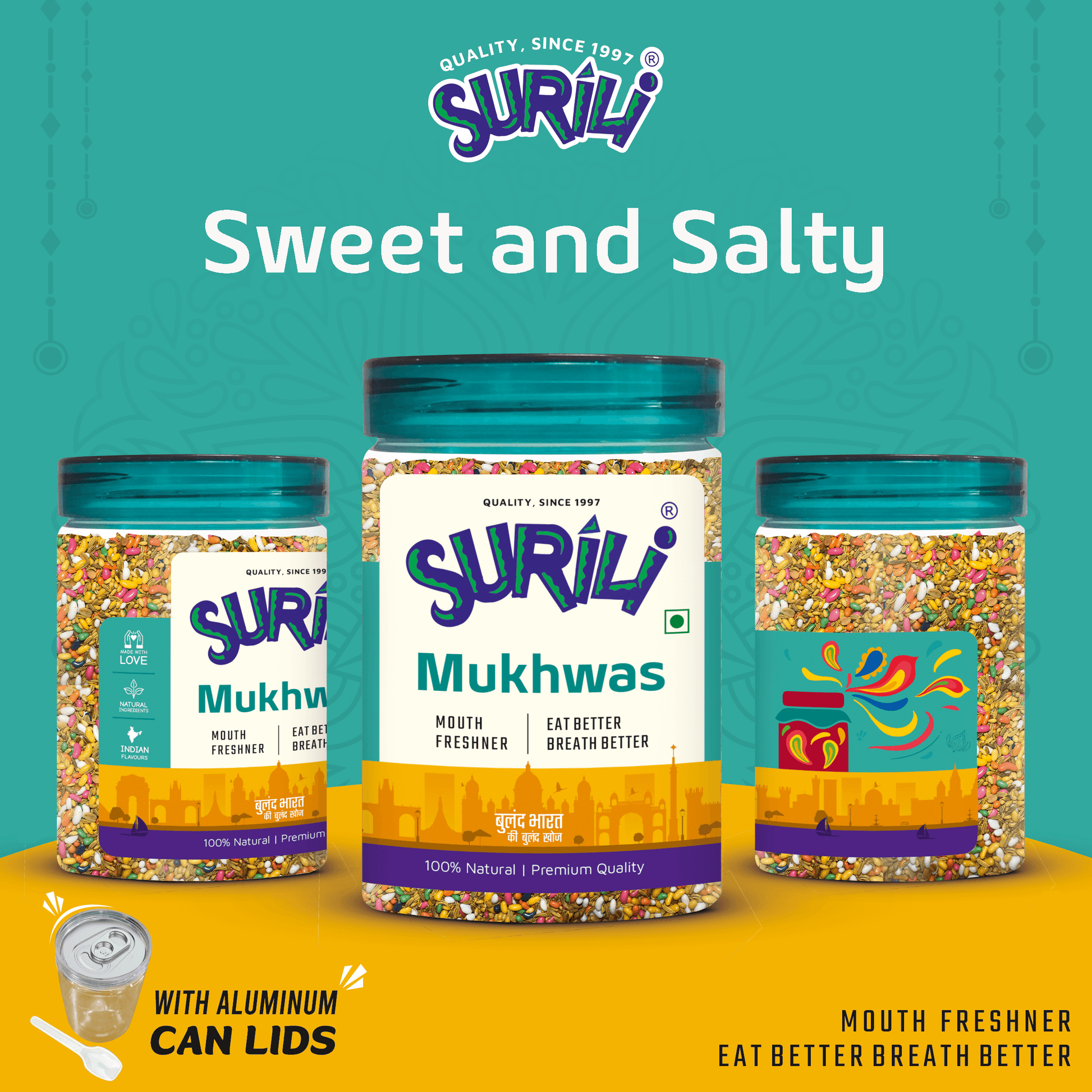 Sweet and Salty Mukhwas - Refresh, Anytime Anywhere.
Surili Mukhwas