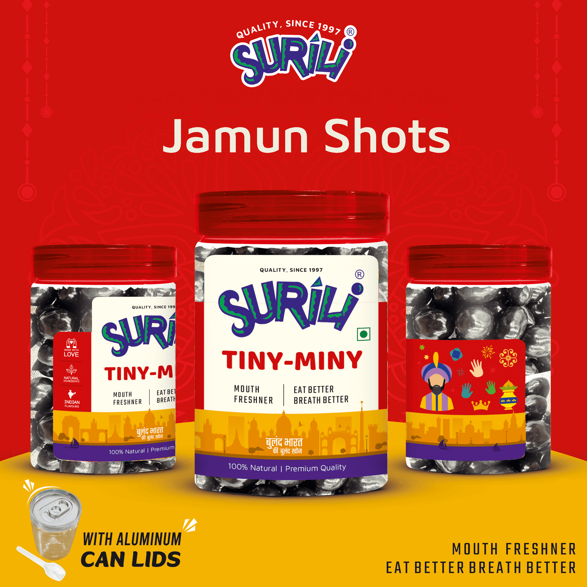 Jamun Shots - Refresh, Anytime Anywhere.
Surili Mukhwas